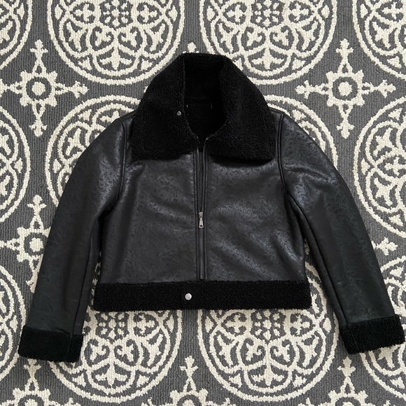Flight Fighter Sherpa Bomber Zipper Jacket - Picture 1 of 2
